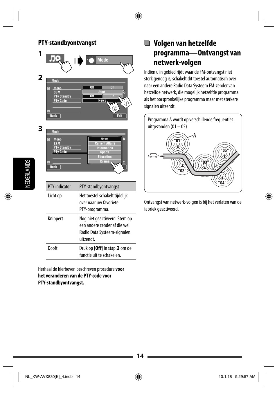 Pty-standbyontvangst, 14 nederlands | JVC KW-AVX830 User Manual | Page 218 / 279