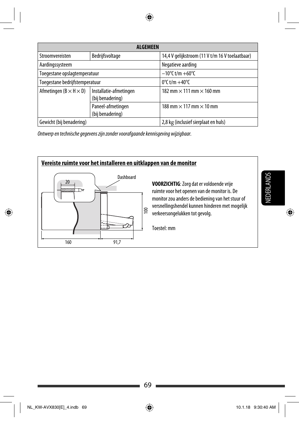 69 nederlands | JVC KW-AVX830 User Manual | Page 273 / 279