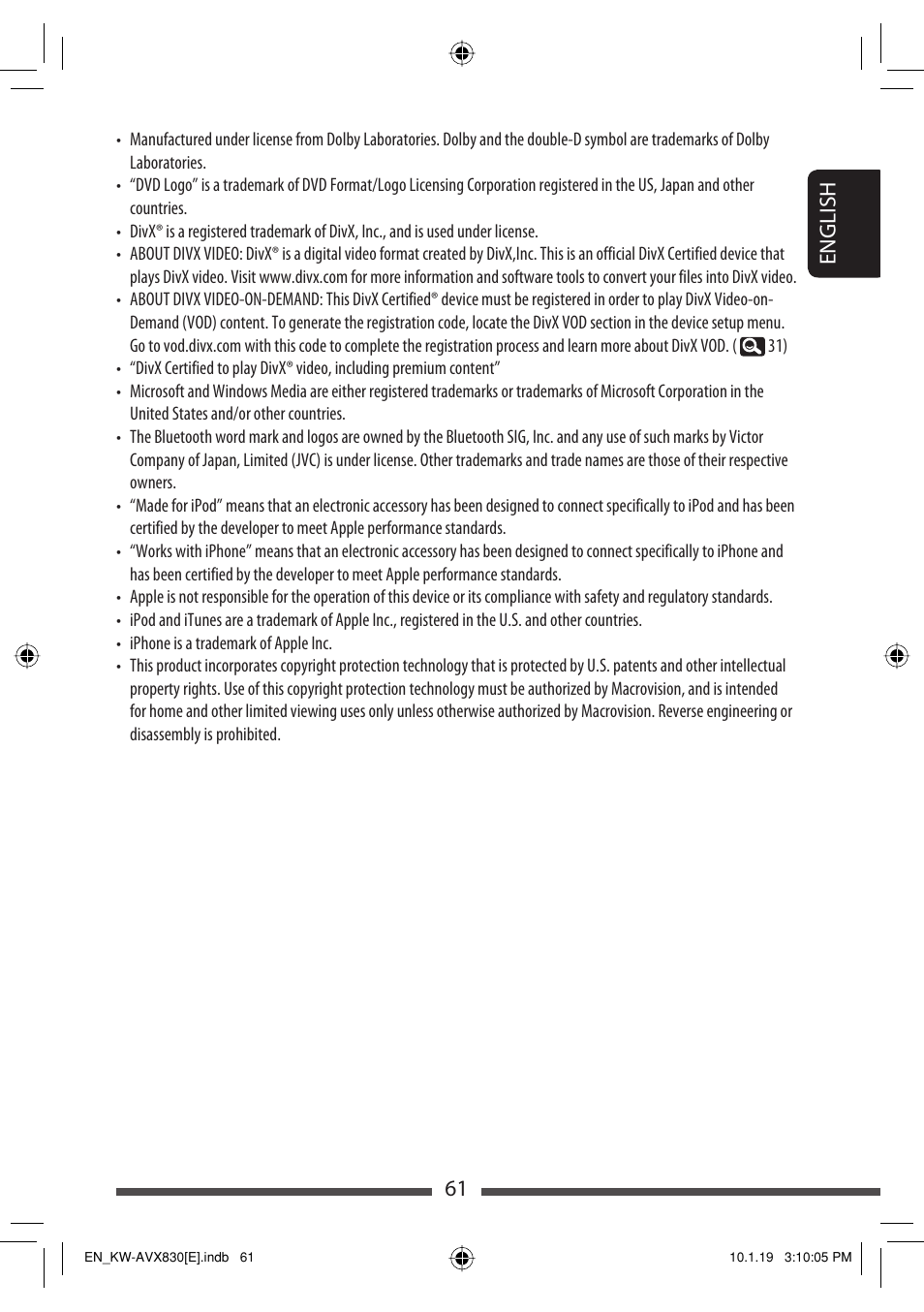 61 english | JVC KW-AVX830 User Manual | Page 61 / 279