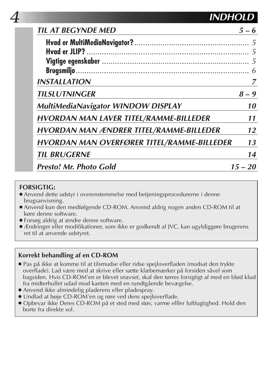 Indhold | JVC GR-DVL9700 User Manual | Page 124 / 244