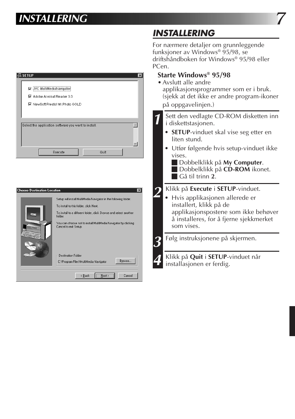 Installering | JVC GR-DVL9700 User Manual | Page 187 / 244