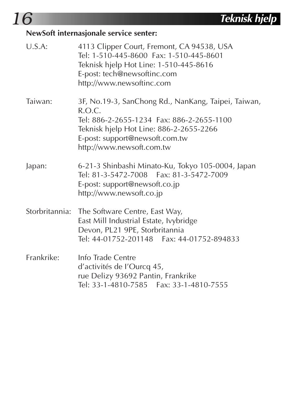 Teknisk hjelp | JVC GR-DVL9700 User Manual | Page 196 / 244