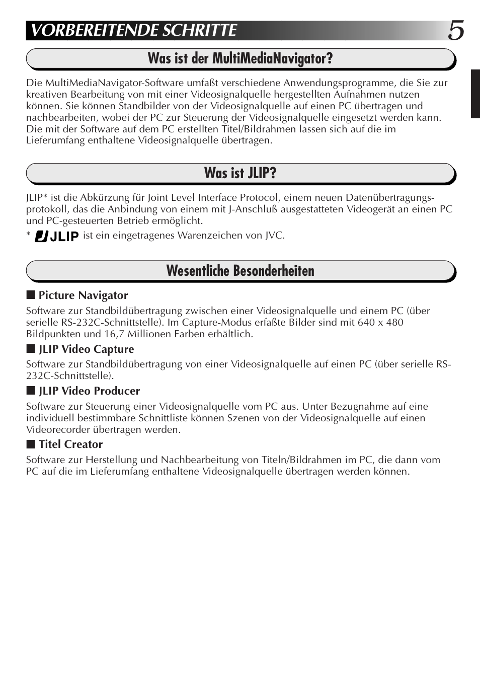 Vorbereitende schritte | JVC GR-DVL9700 User Manual | Page 25 / 244