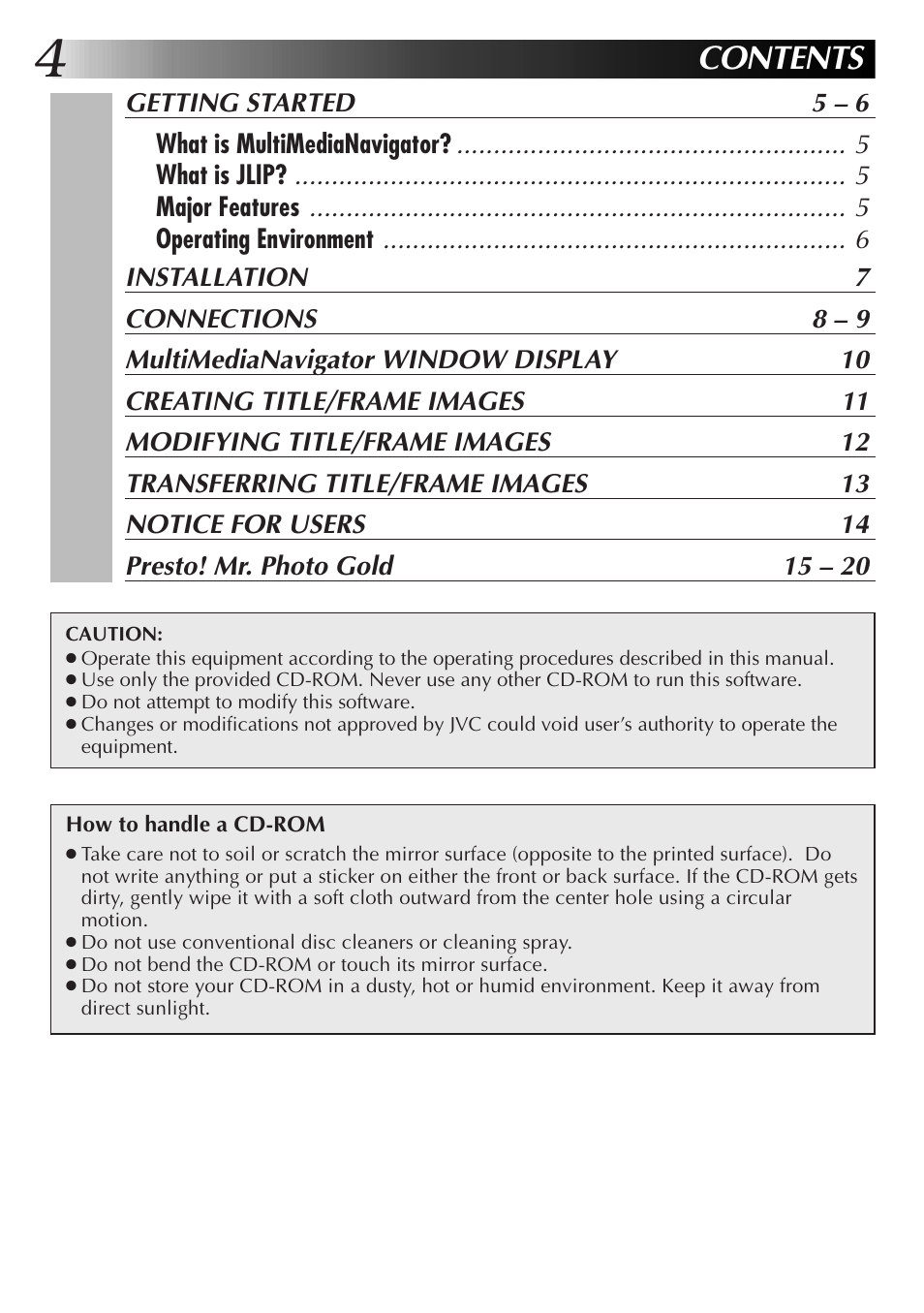 JVC GR-DVL9700 User Manual | Page 4 / 244