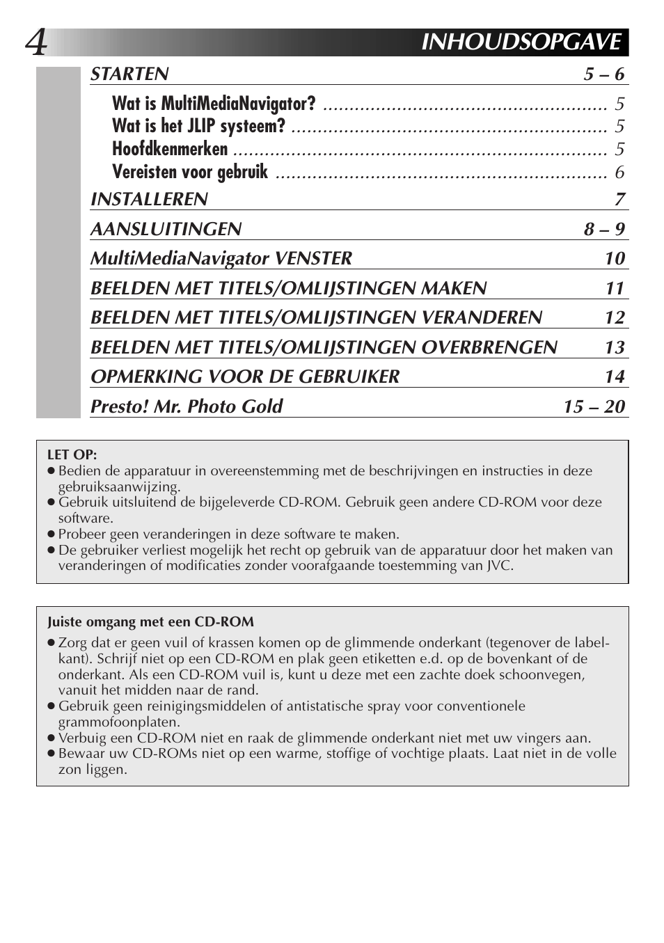 Inhoudsopgave | JVC GR-DVL9700 User Manual | Page 64 / 244