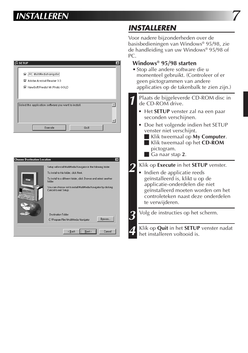 Installeren | JVC GR-DVL9700 User Manual | Page 67 / 244