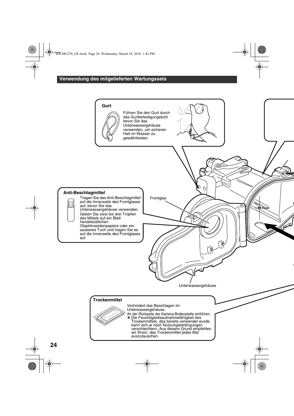 Verwendung des mitgelieferten wartungssets | JVC WR-MG270 User Manual | Page 24 / 114