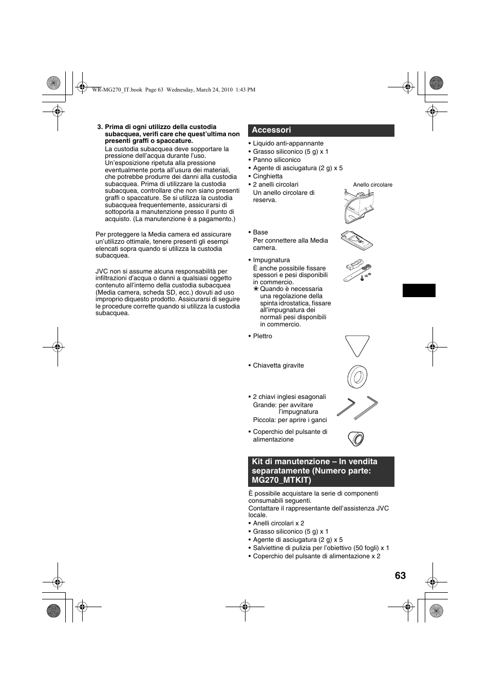 Accessori | JVC WR-MG270 User Manual | Page 63 / 114