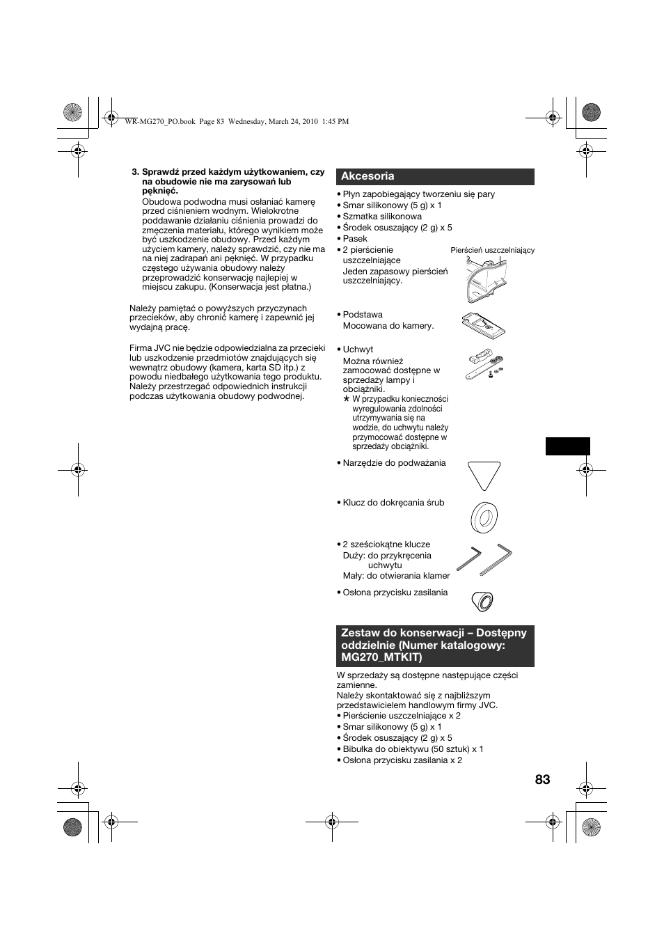 Akcesoria | JVC WR-MG270 User Manual | Page 83 / 114