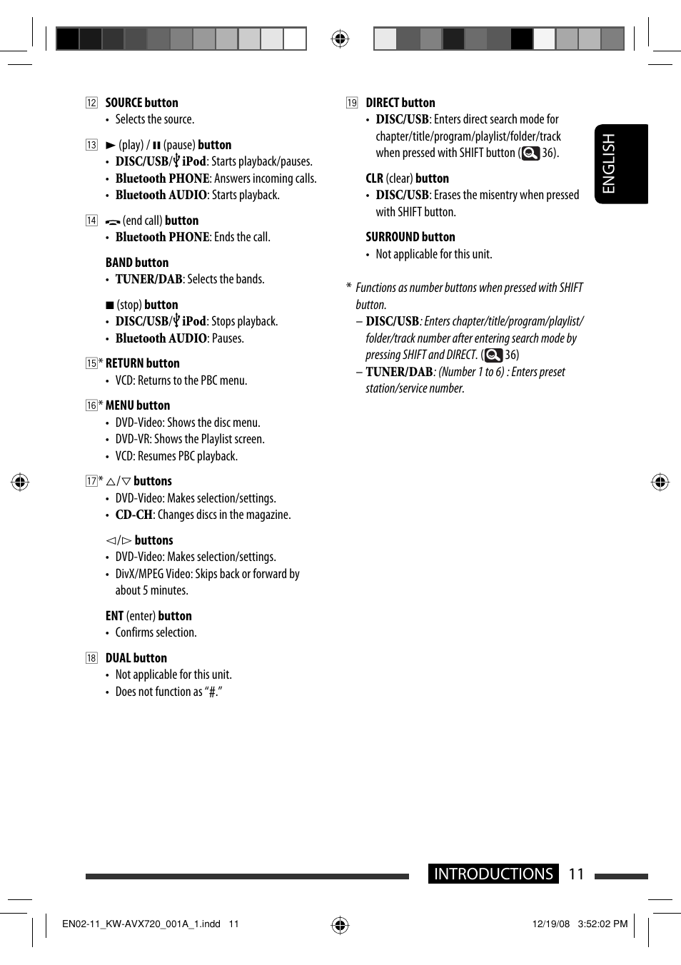11 introductions english | JVC KW-AVX720 User Manual | Page 11 / 257