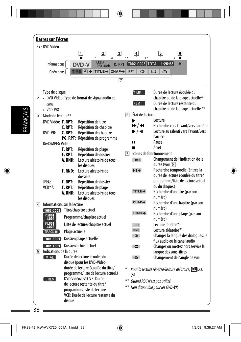 38 français | JVC KW-AVX720 User Manual | Page 166 / 257