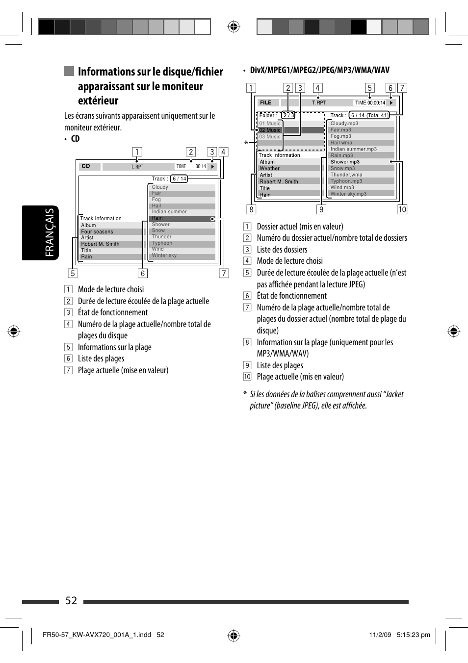 52 français | JVC KW-AVX720 User Manual | Page 180 / 257