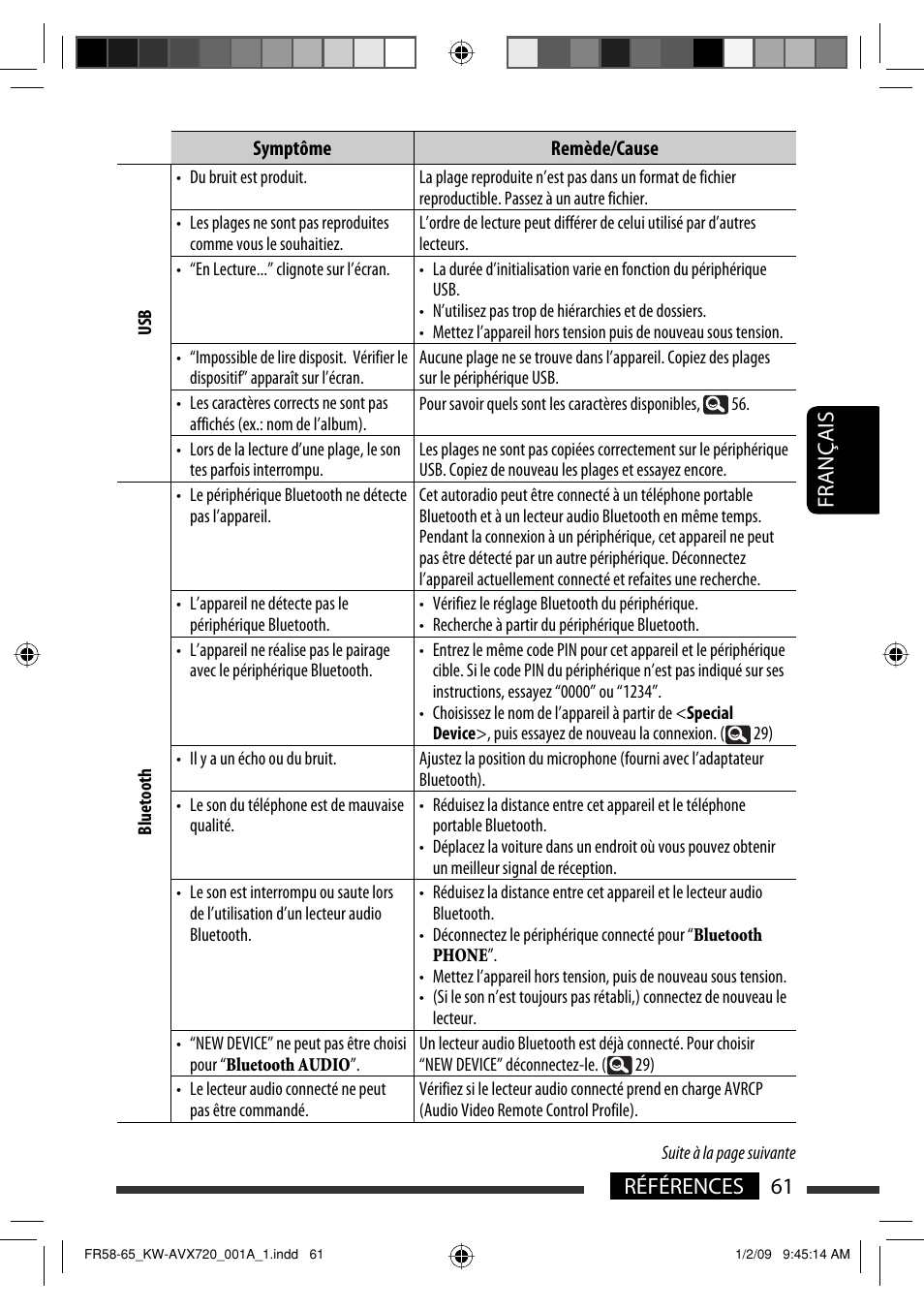 61 références français | JVC KW-AVX720 User Manual | Page 189 / 257
