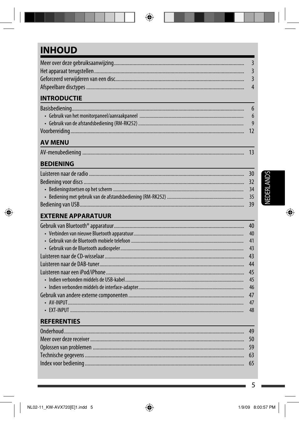 Inhoud | JVC KW-AVX720 User Manual | Page 197 / 257