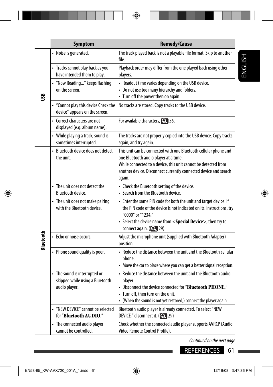 61 references english | JVC KW-AVX720 User Manual | Page 61 / 257