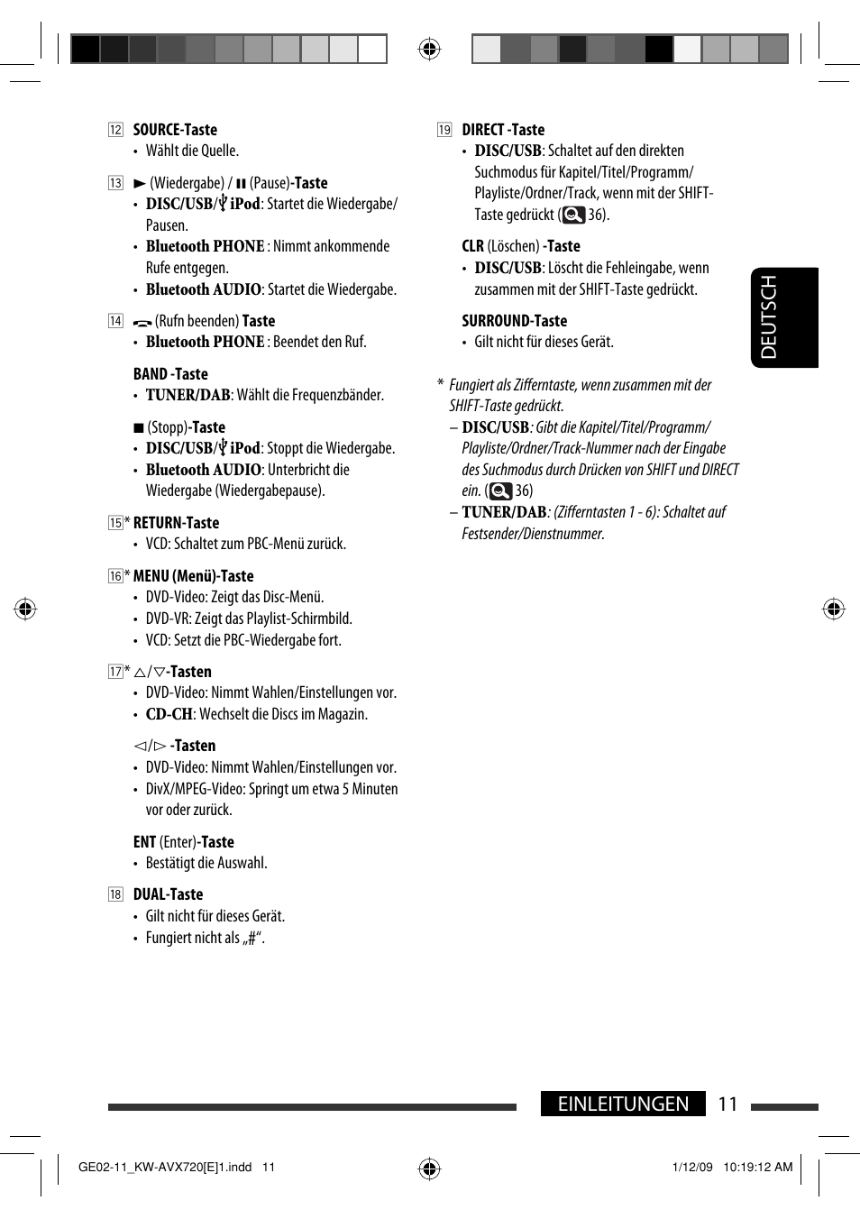 11 einleitungen deutsch | JVC KW-AVX720 User Manual | Page 75 / 257