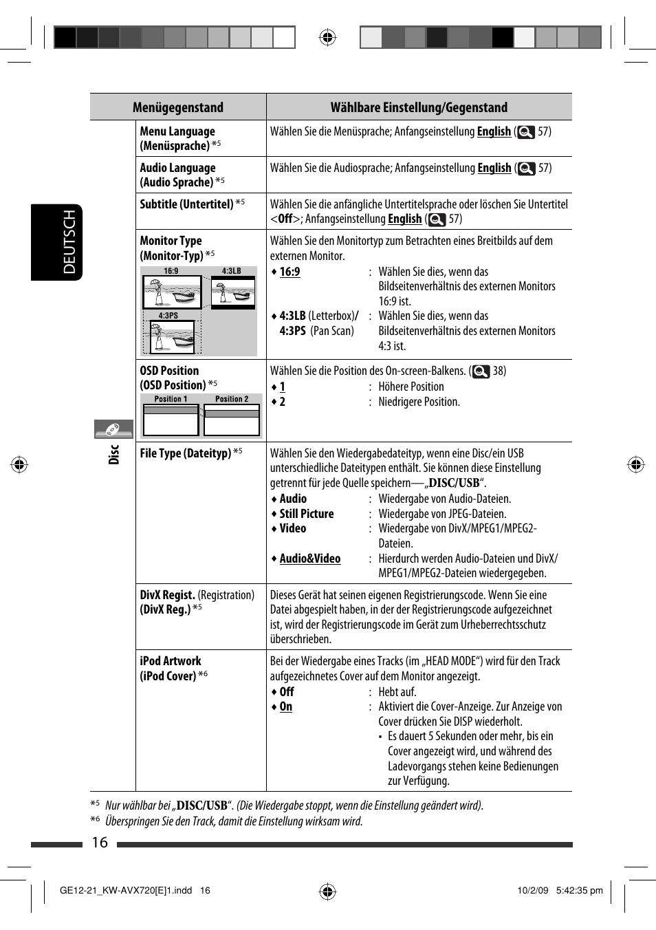 16 deutsch | JVC KW-AVX720 User Manual | Page 80 / 257