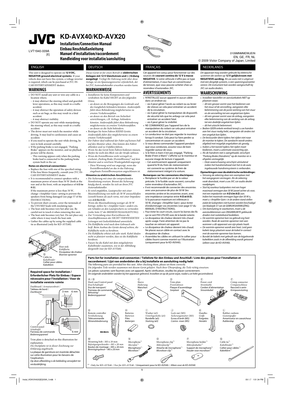 JVC KD-AVX20 User Manual | 6 pages