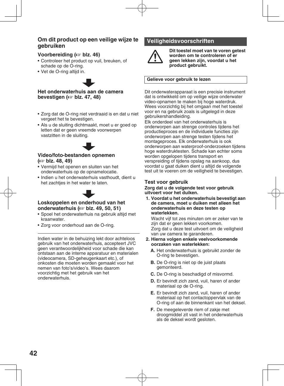 Accessoires, Om dit product op een veilige wijze te gebruiken, Veiligheidsvoorschriften | JVC WR-MG300 User Manual | Page 42 / 114