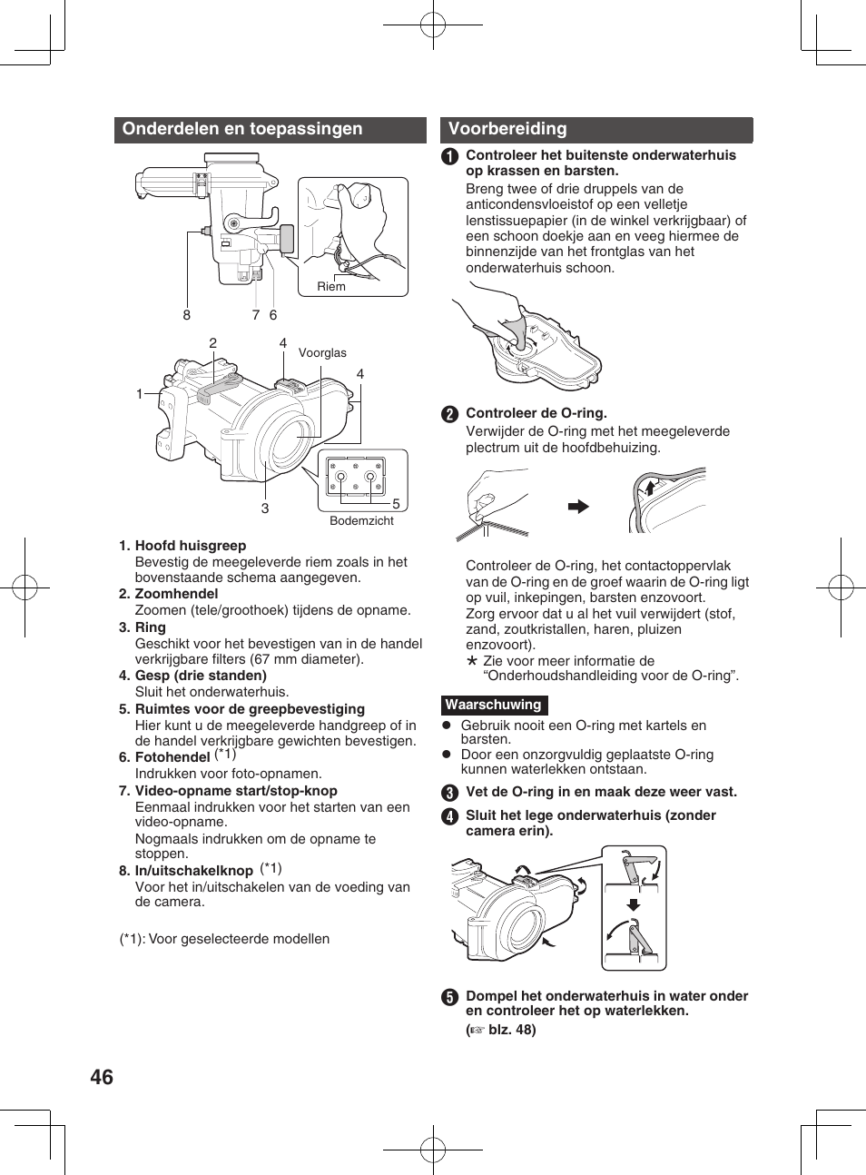 Onderdelen en toepassingen, Voorbereiding | JVC WR-MG300 User Manual | Page 46 / 114