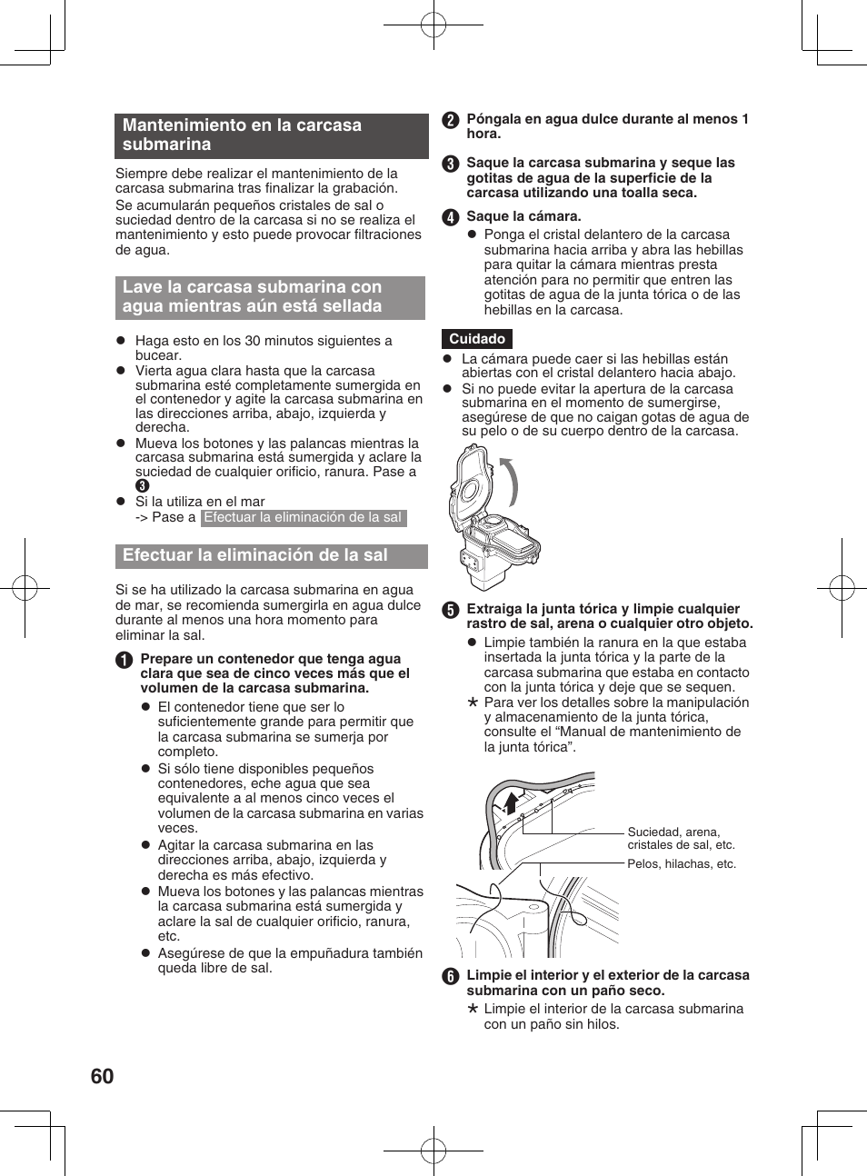 Almacenamiento de la junta tórica, Especificaciones | JVC WR-MG300 User Manual | Page 60 / 114