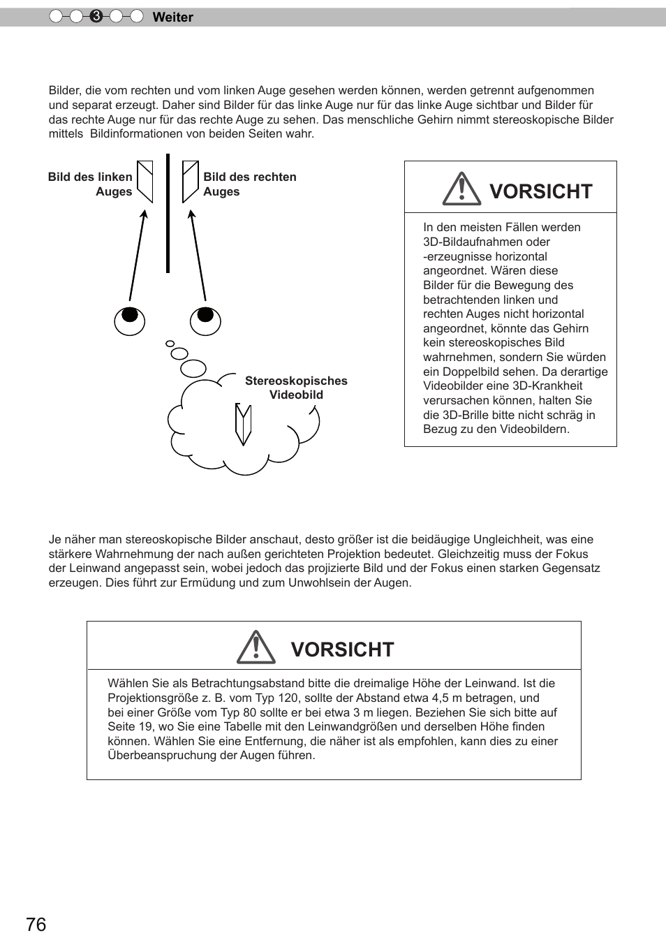 Vorsicht | JVC DLA-X90R User Manual | Page 76 / 192