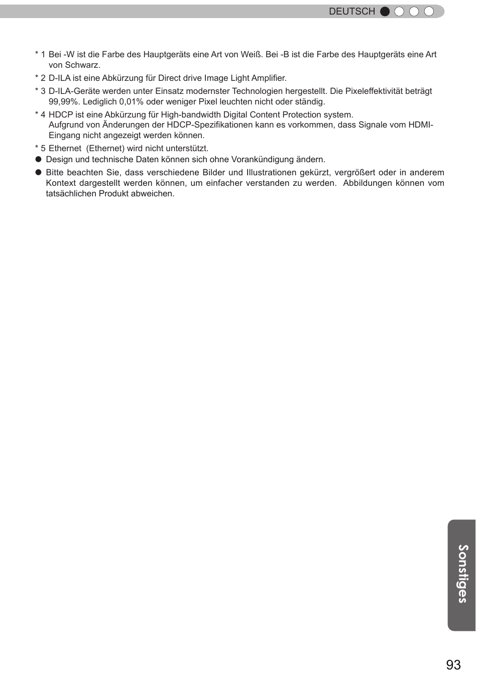 Sonstiges | JVC DLA-X90R User Manual | Page 93 / 192