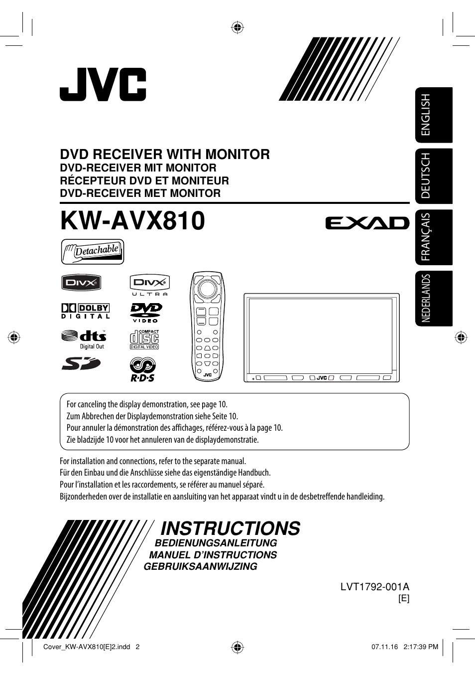 JVC KW-AVX810 User Manual | 331 pages