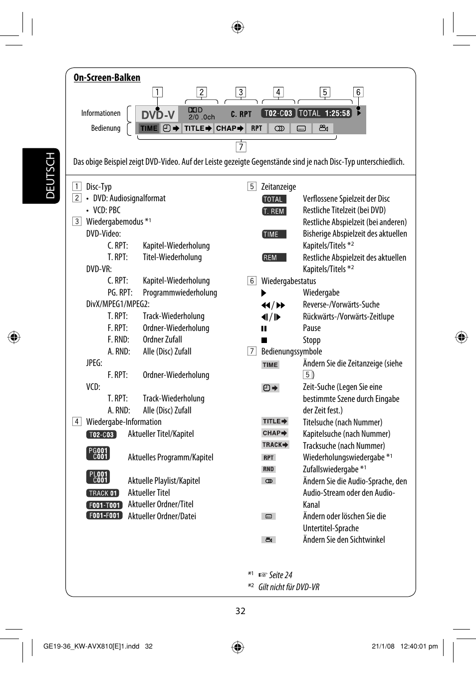 Deutsch | JVC KW-AVX810 User Manual | Page 114 / 331