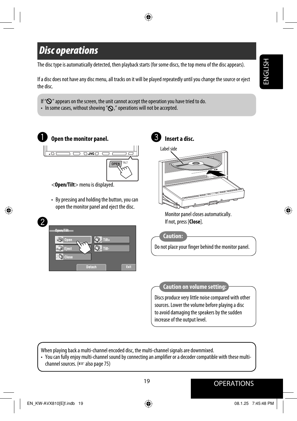 Disc operations | JVC KW-AVX810 User Manual | Page 19 / 331