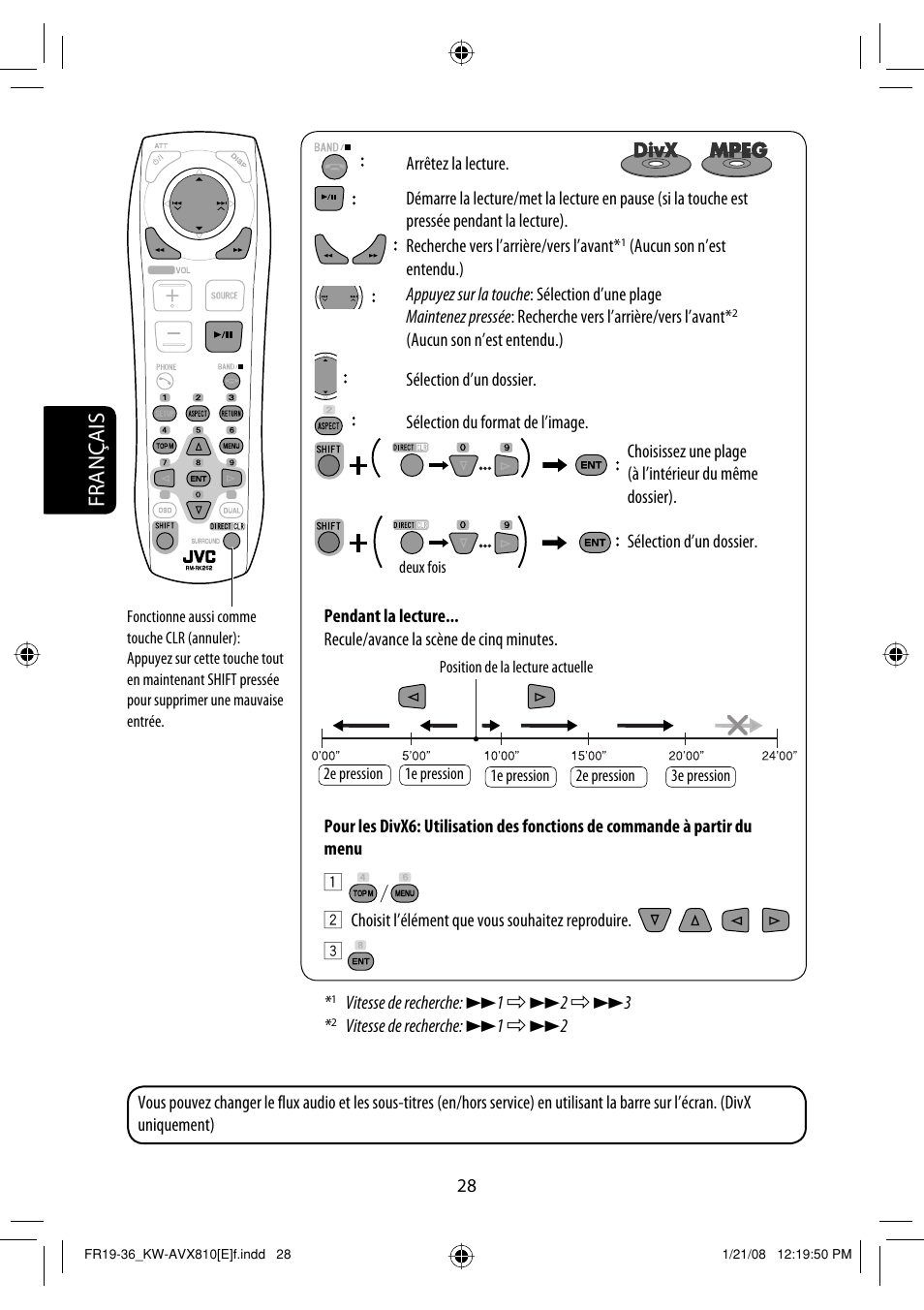 Français | JVC KW-AVX810 User Manual | Page 192 / 331