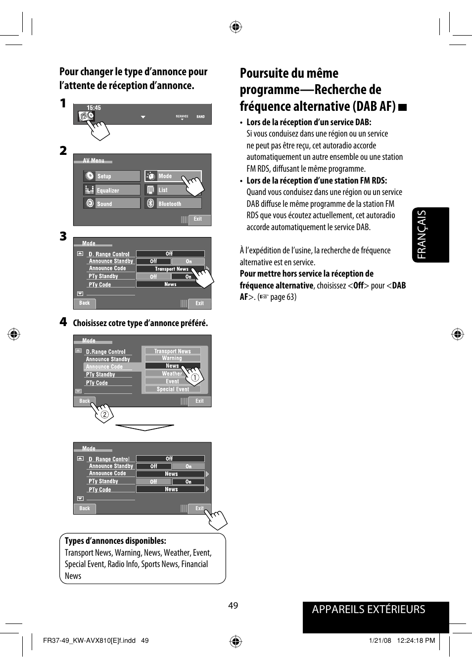 Appareils extérieurs | JVC KW-AVX810 User Manual | Page 213 / 331