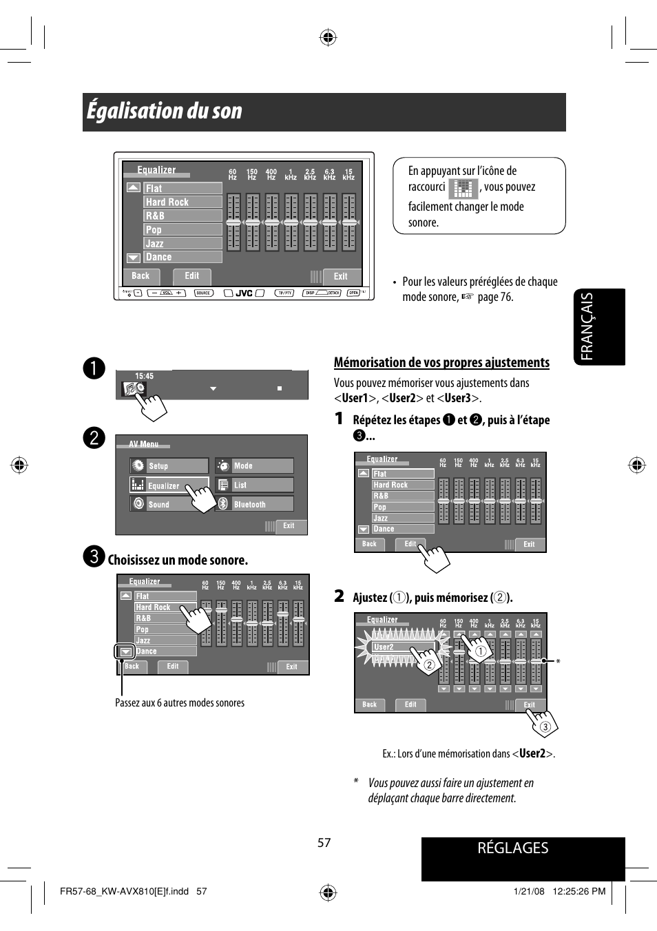 Égalisation du son | JVC KW-AVX810 User Manual | Page 221 / 331