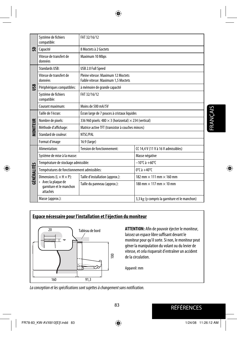 Références français | JVC KW-AVX810 User Manual | Page 247 / 331