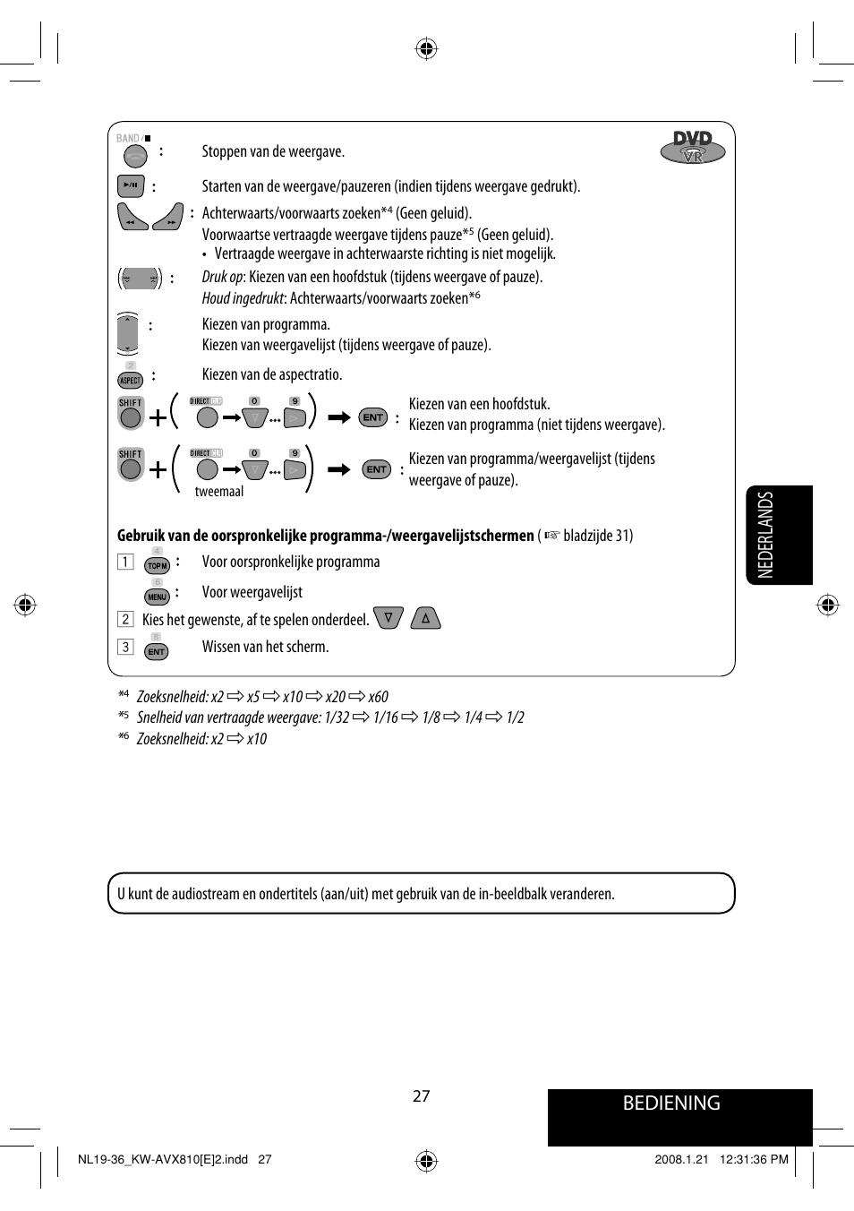 Bediening, Nederlands | JVC KW-AVX810 User Manual | Page 273 / 331