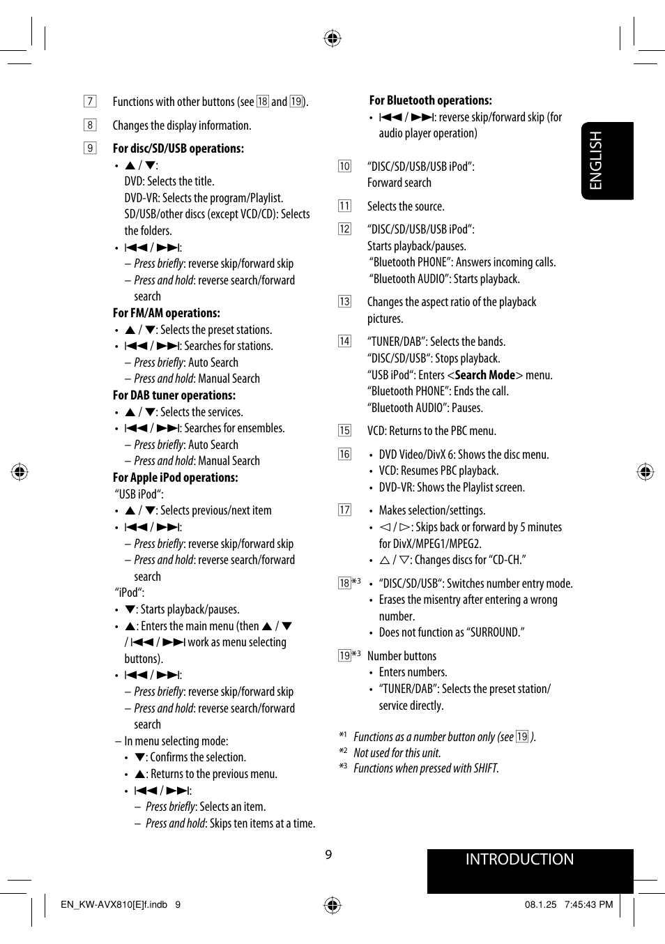 English introduction | JVC KW-AVX810 User Manual | Page 9 / 331