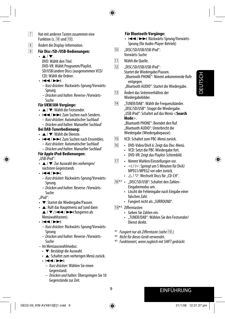 Einführung deutsch | JVC KW-AVX810 User Manual | Page 91 / 331