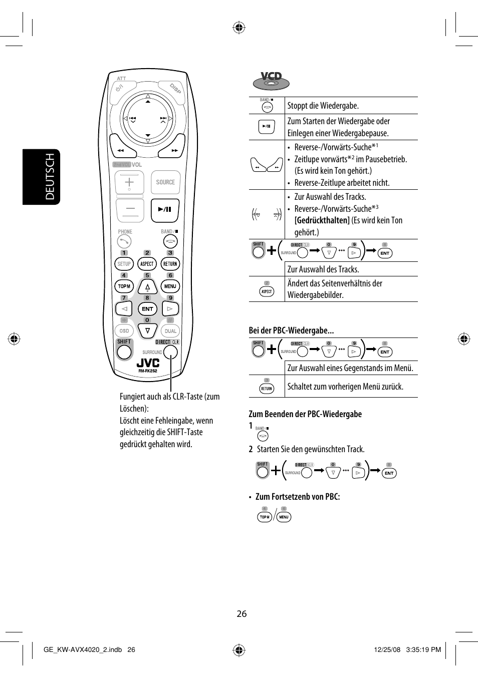 Deutsch | JVC KD-AVX40 User Manual | Page 100 / 292