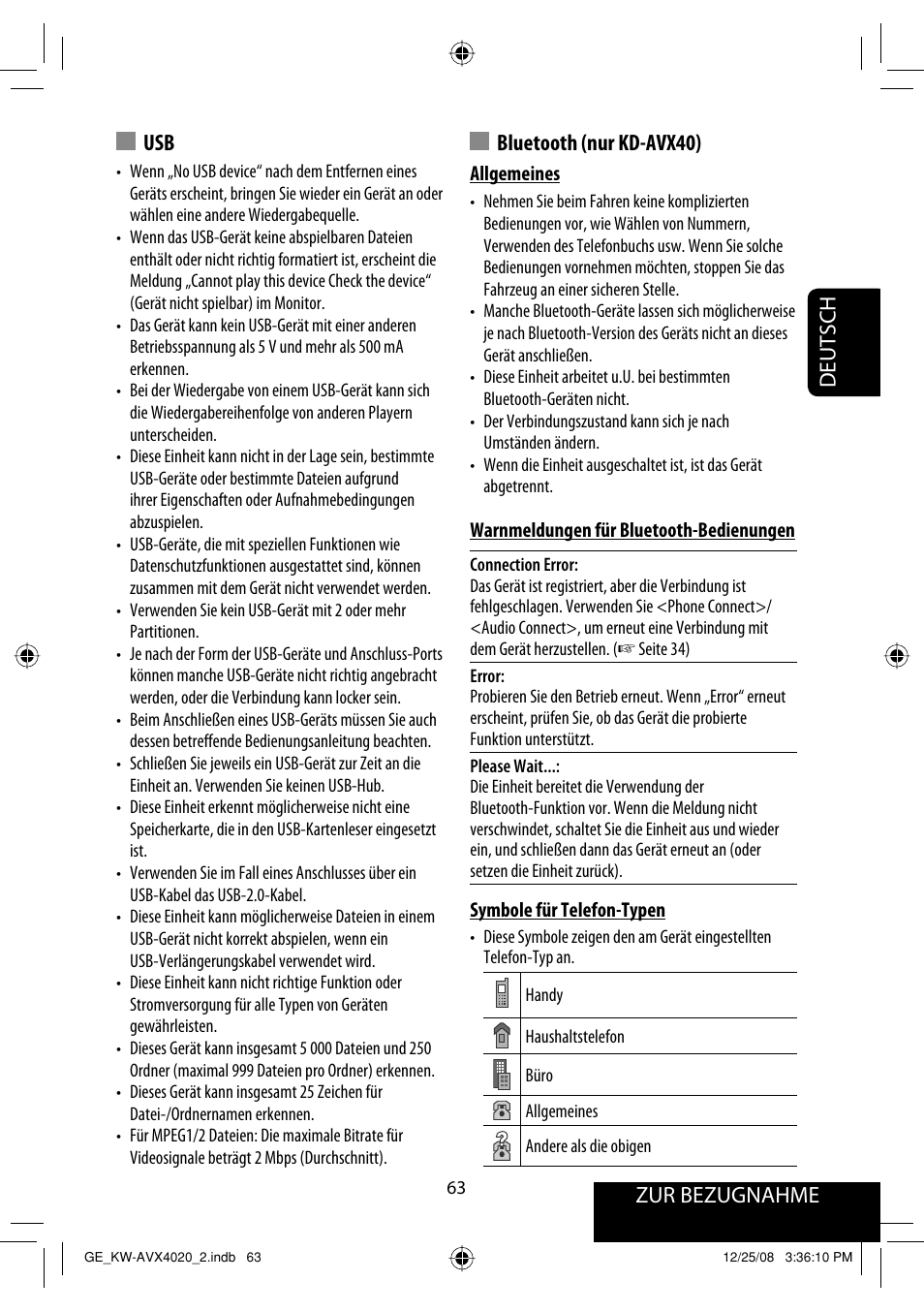 Zur bezugnahme deutsch bluetooth (nur kd-avx40) | JVC KD-AVX40 User Manual | Page 137 / 292