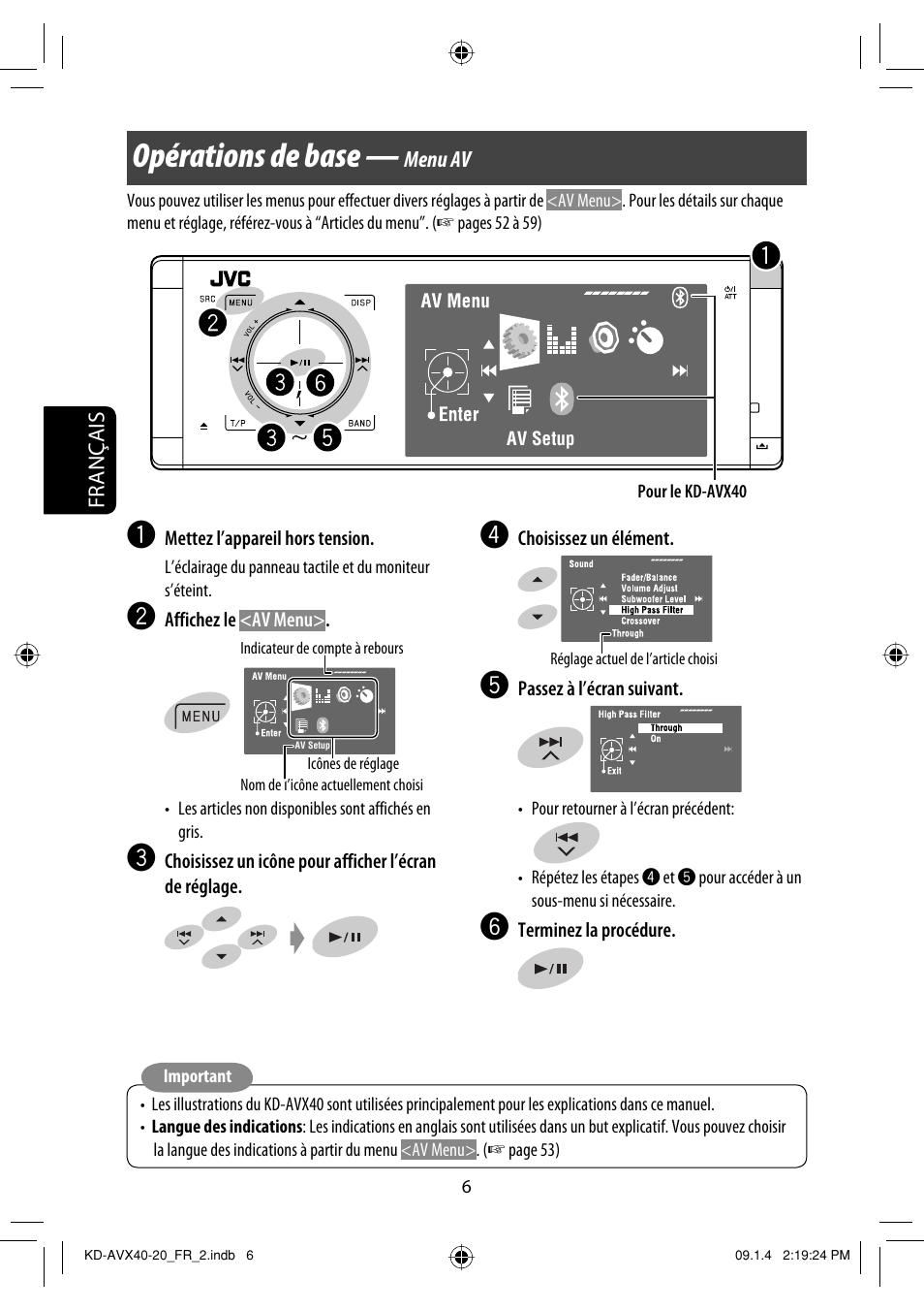 Opérations de base | JVC KD-AVX40 User Manual | Page 152 / 292