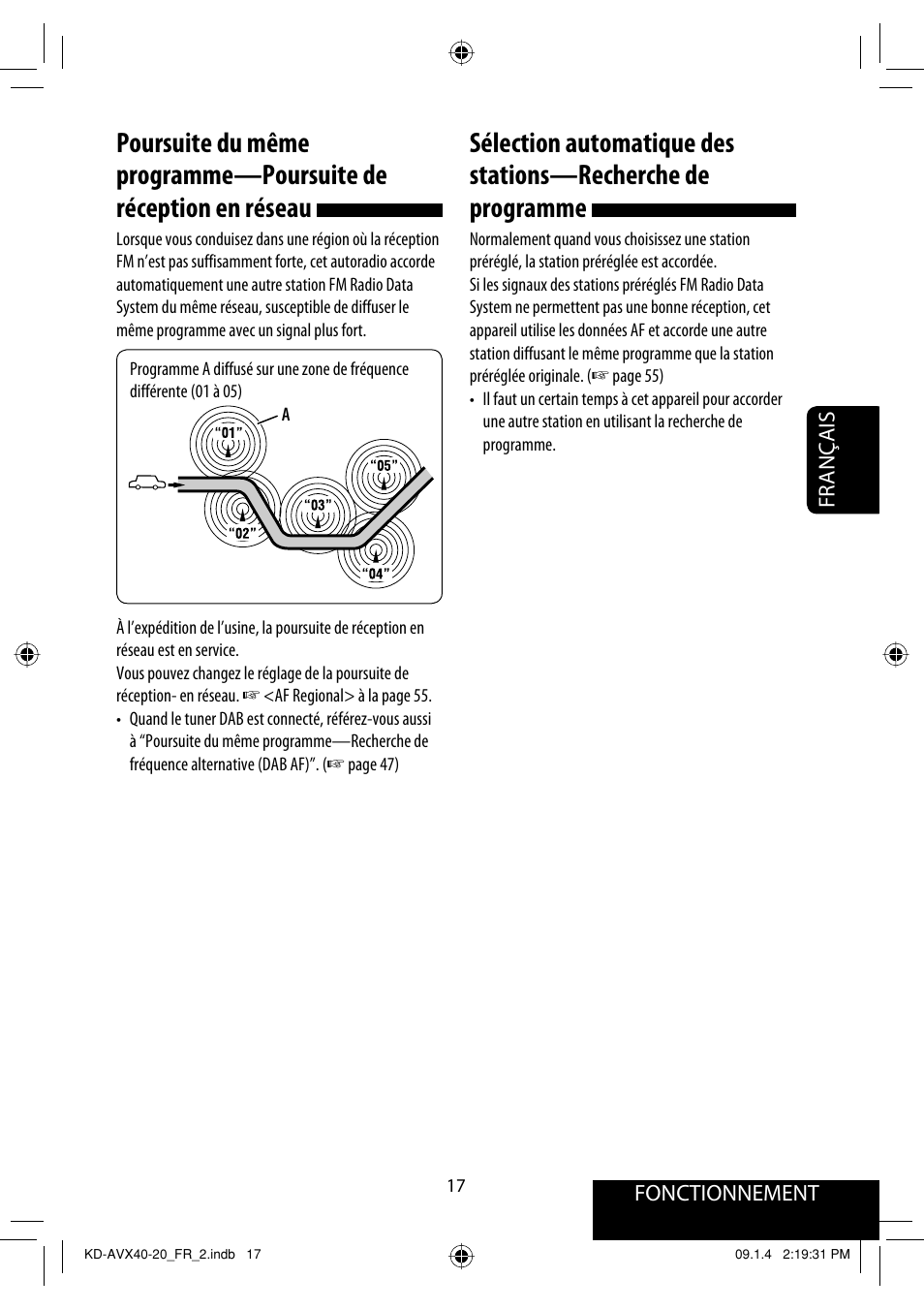 Fonctionnement, Français | JVC KD-AVX40 User Manual | Page 163 / 292
