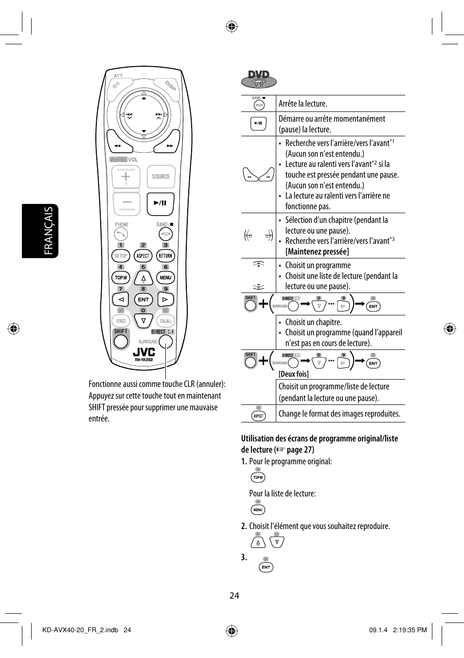 Français | JVC KD-AVX40 User Manual | Page 170 / 292