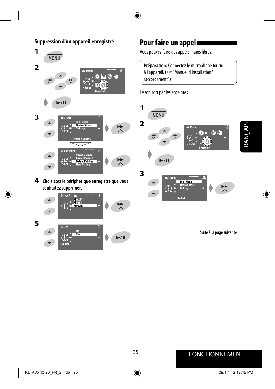 Pour faire un appel | JVC KD-AVX40 User Manual | Page 181 / 292