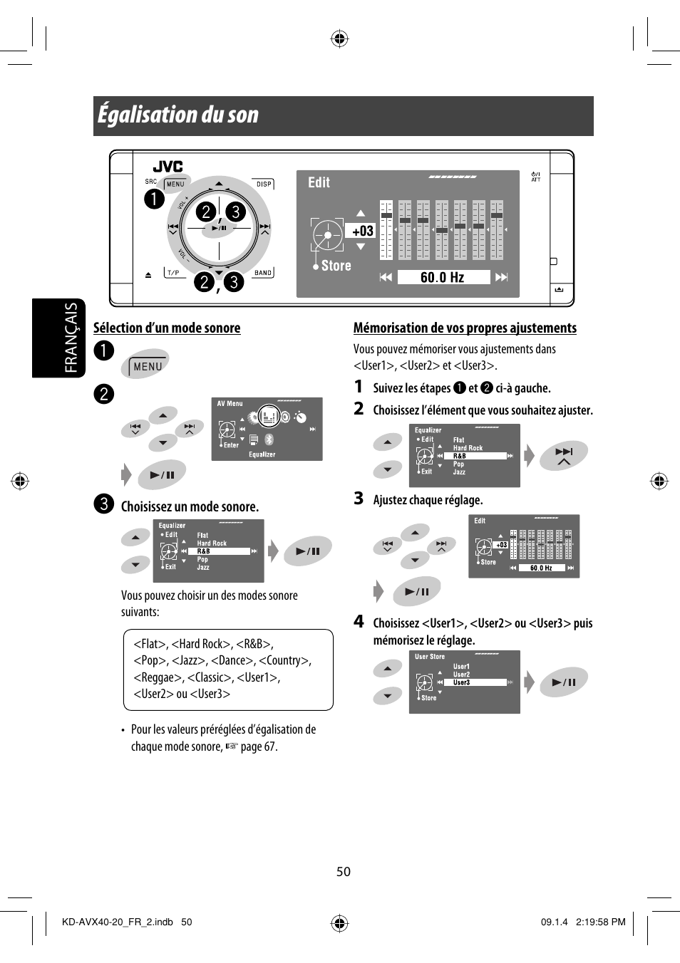 Égalisation du son | JVC KD-AVX40 User Manual | Page 196 / 292