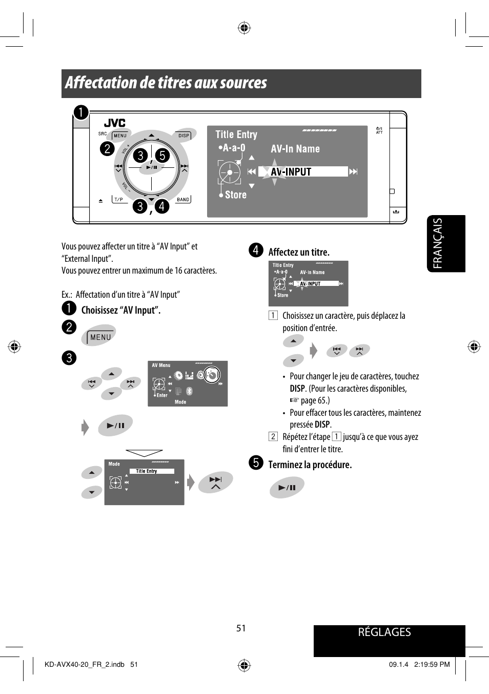 Affectation de titres aux sources | JVC KD-AVX40 User Manual | Page 197 / 292
