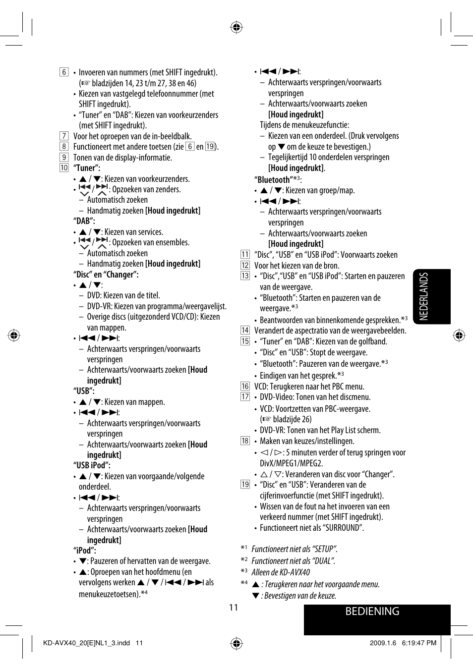 Bediening, Nederlands | JVC KD-AVX40 User Manual | Page 229 / 292