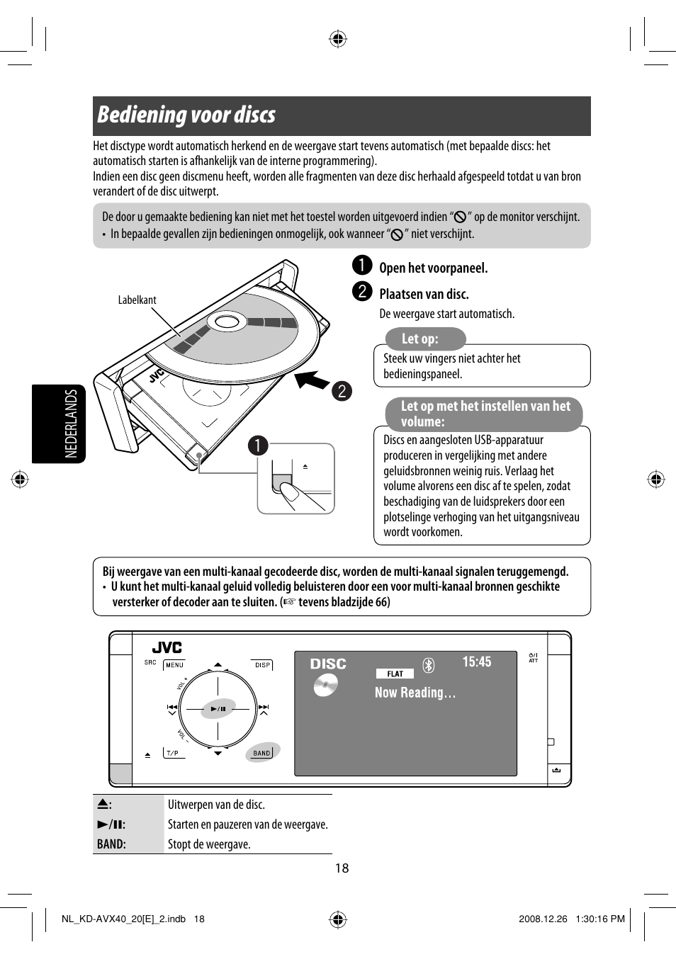 Bediening voor discs | JVC KD-AVX40 User Manual | Page 236 / 292