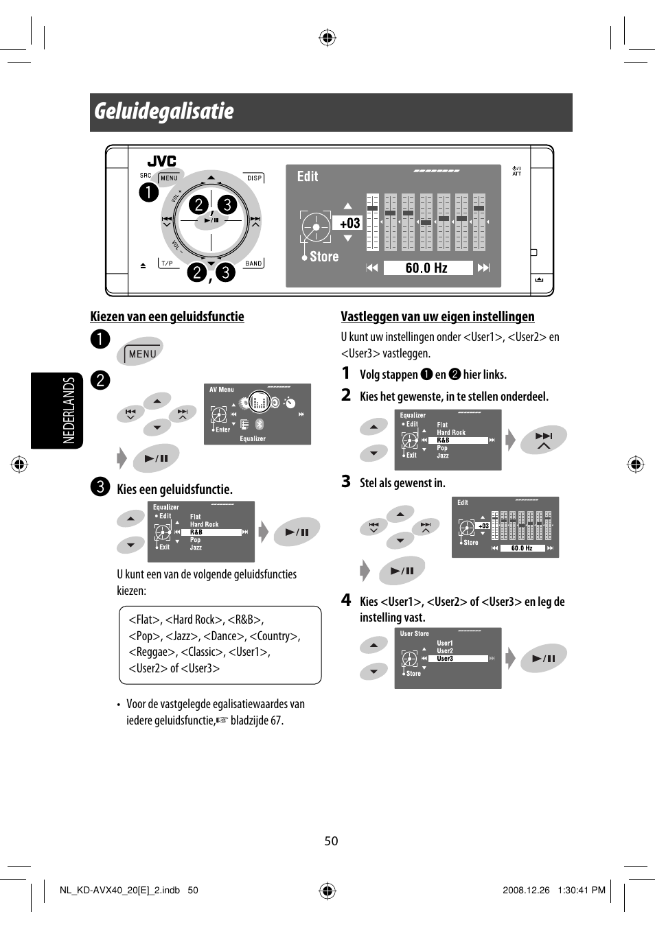 Geluidegalisatie | JVC KD-AVX40 User Manual | Page 268 / 292