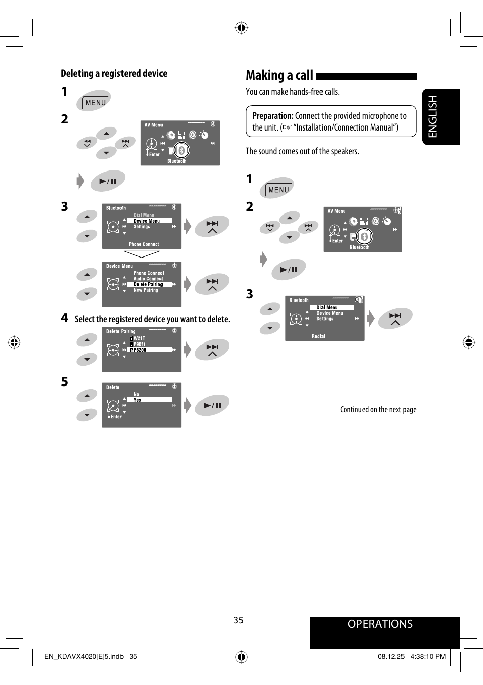 Making a call | JVC KD-AVX40 User Manual | Page 37 / 292
