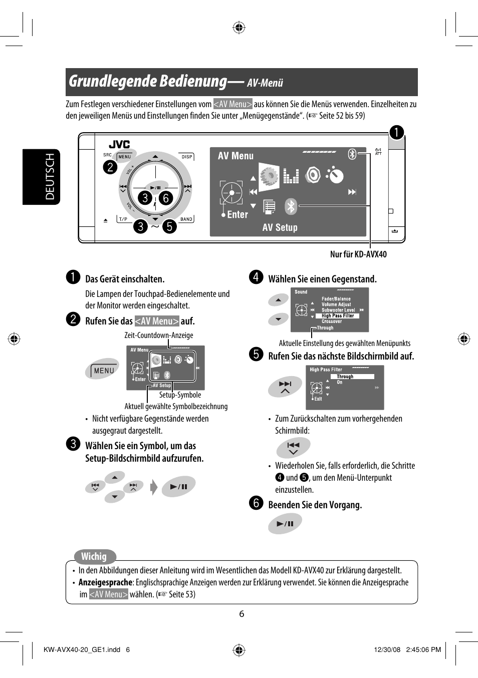 Grundlegende bedienung | JVC KD-AVX40 User Manual | Page 80 / 292